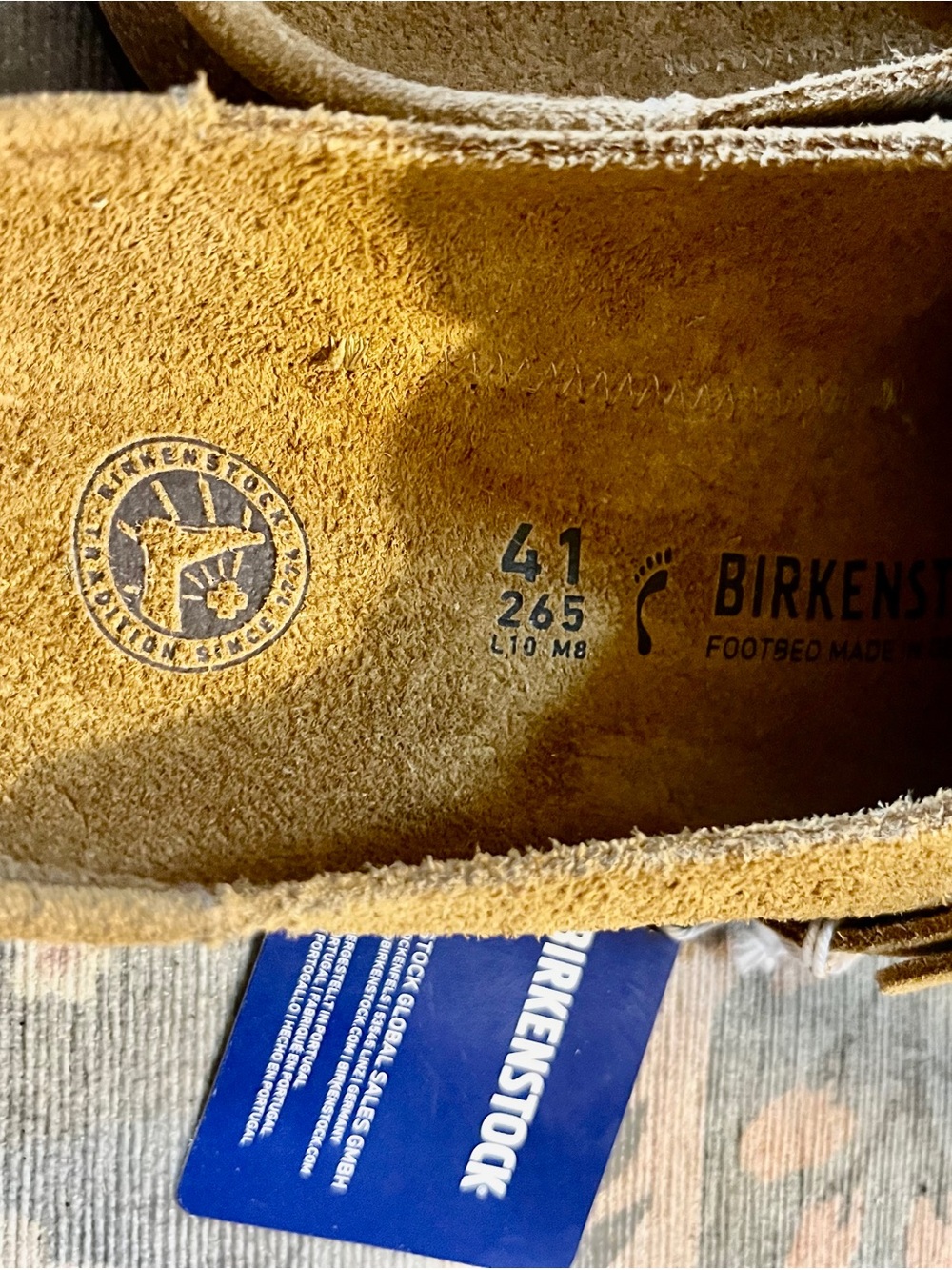 New Birkenstock BUCKLEY Suede Corduroy Clog CORK BROWN Normal Narrow Us10 Eu41 - Picture 9 of 15
